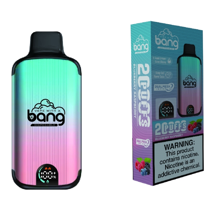 Bang Vape Digital Smart Screen 20000 Züge - Blueberry Raspberry: Dein Schweizer Tech-Rausch in Blau & Pink