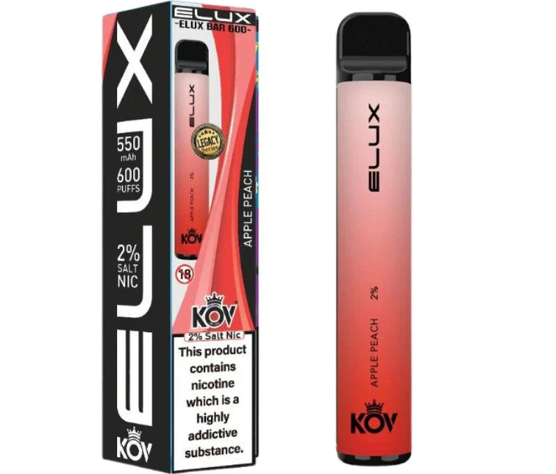 Apfel Pfirsich Perfektion: Dein Sommerbegleiter im Taschenformat - Der ELUX BAR KOV LEGACY 600 Puffs Vape