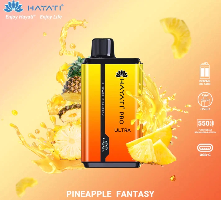 Hayati Pro Ultra 15000 Puffs Vape - Ananas-Fantasie: Ein Meisterwerk der Vaping-Welt